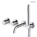 Oltens Hamnes bateria wannowo-prysznicowa podtynkowa 4-otworowa kompletna chrom 34107100