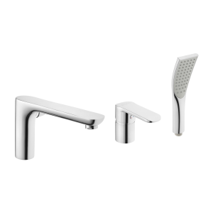 Bateria Wannowa 3-Otworowa Siros Chrom, Invena Trend