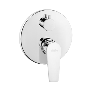 Bateria Podtynkowa 2-F Dokos Chrom, Rozeta Okragla Invena Trend