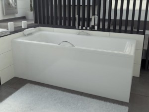TALIA wanna prostokątna / Zestaw Premium: wanna +zagłówek Ambition +2 uchwyty Standard Premium 160 x 75