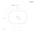 Oltens Hamnes Thin umywalka 49,5x35,5 cm nablatowa owalna czarny mat 40319300