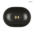 Oltens Hamnes Thin umywalka 49,5x35,5 cm nablatowa owalna czarny mat 40319300