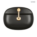 Oltens Hamnes Thin umywalka 51x39 cm nablatowa z otworem na baterię owalna czarny mat 41313300