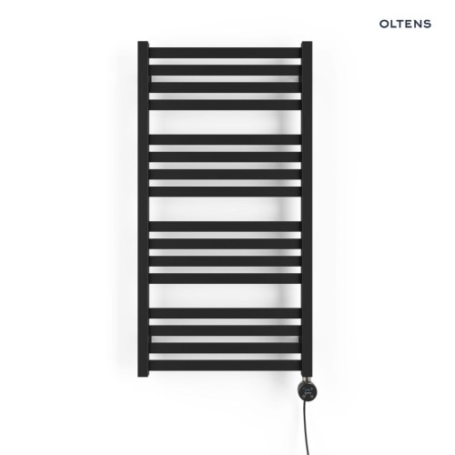 Oltens Vanlig (e) grzejnik łazienkowy elektryczny 96x50 cm czarny mat 55107300