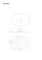 Deszczownica natryskowa Corsan CMDO3020CH mosiężna owalna 20 cm x 30 cm
