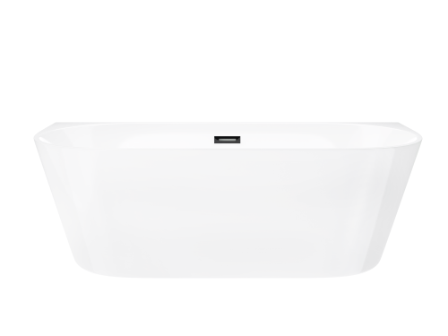 Wanna przyścienna wolnostojąca Corsan E029 Mono 170 cm z wykończeniem czarnym