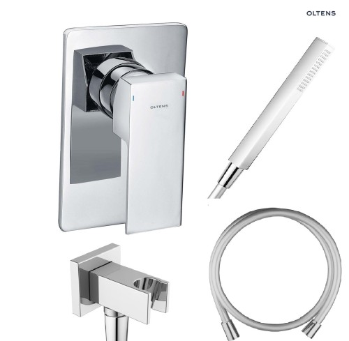 Zestaw Oltens Gota bateria prysznicowa podtynkowa z zestawem prysznicowym chrom 36606100