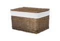 Skrzynia wiklinowa z wyściółką Koszoplotka wenge 38x22x22h