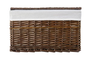 Skrzynia wiklinowa z wyściółką Koszoplotka wenge 45x28x27h