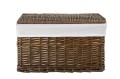 Skrzynia wiklinowa z wyściółką Koszoplotka wenge 45x28x27h
