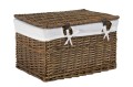 Skrzynia wiklinowa z wyściółką Koszoplotka wenge 58x43x35h