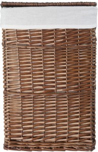 Kosz wiklinowy z wyściółką na pranie Koszoplotka wenge 47x35x66h