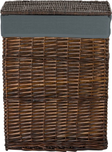 Kosz wiklinowy z wyściółką na pranie Koszoplotka wenge 47x35x66h