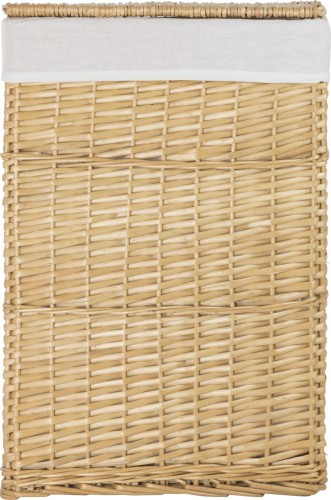 Kosz wiklinowy z wyściółką na pranie Koszoplotka naturalny 47x35x66h