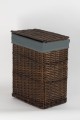 Kosz wiklinowy WENGE 715L SZARA Koszoplotka wenge z wyściółką szarą 40x28x60h