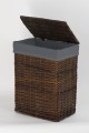 Kosz wiklinowy WENGE 715L SZARA Koszoplotka wenge z wyściółką szarą 40x28x60h
