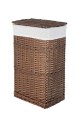 Kosz wiklinowy Koszoplotka wenge z wyściółką białą 40x28x60h