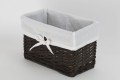 Koszyk wiklinowy Koszoplotka wenge z wyściółką 30x20x15h