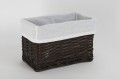 Koszyk wiklinowy Koszoplotka wenge z wyściółką 30x20x15h