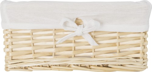 Koszyk wiklinowy Koszoplotka naturalny z wyściółką 30x20x15h