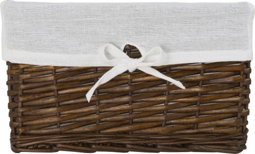Koszyk wiklinowy Koszoplotka wenge z wyściółką 30x20x15h