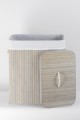 Koszy bambusowy z wyściółką na pranie Koszoplotka czarny 52x32x63h