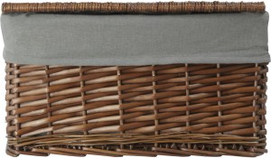 Skrzynia wiklinowa z wyściółką Koszoplotka wenge 45x28x27h