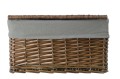 Skrzynia wiklinowa z wyściółką Koszoplotka wenge 38x22x22h