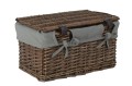 Skrzynia wiklinowa z wyściółką Koszoplotka wenge 38x22x22h