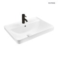 Oltens Kolma umywalka 60x47,5 cm wpuszczana prostokątna biała 41208000