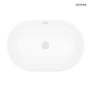 Oltens Tive umywalka 61x40 cm wpuszczana owalna biała 40323000