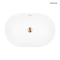 Oltens Tive umywalka 61x40 cm wpuszczana owalna biała 40323000