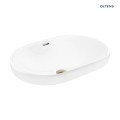 Oltens Tive umywalka 61x40 cm wpuszczana owalna biała 40323000