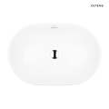 Oltens Tive umywalka 61x40 cm wpuszczana owalna z powłoką SmartClean biała 40823000