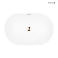 Oltens Tive umywalka 61x40 cm wpuszczana owalna z powłoką SmartClean biała 40823000