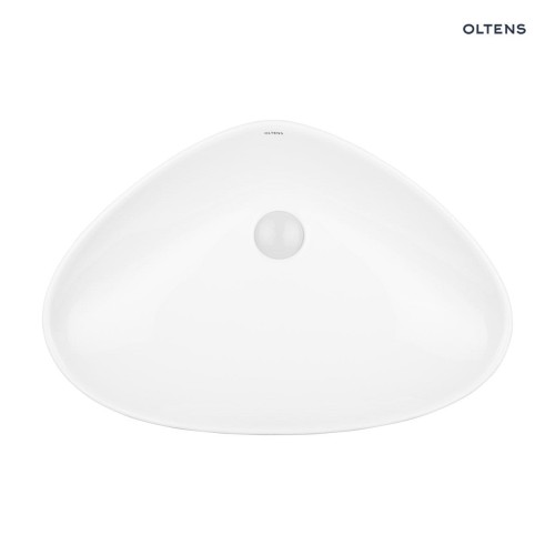 Oltens Vala umywalka 59x39 cm nablatowa owalna z powłoką SmartClean biała 40825000
