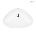 Oltens Vala umywalka 59x39 cm nablatowa owalna z powłoką SmartClean biała 40825000