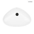 Oltens Vala umywalka 59x39 cm nablatowa owalna z powłoką SmartClean biała 40825000