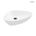 Oltens Vala umywalka 59x39 cm nablatowa owalna z powłoką SmartClean biała 40825000