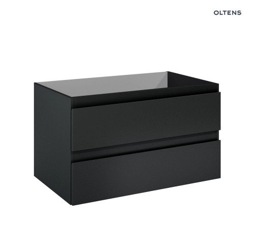 Oltens Vernal szafka 80 cm podumywalkowa wisząca czarny mat 60001300