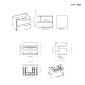 Oltens Vernal szafka 60 cm podumywalkowa wisząca czarny mat 60000300