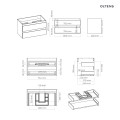 Oltens Vernal szafka 80 cm podumywalkowa wisząca czarny mat 60001300