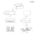 Oltens Vernal szafka 60 cm podumywalkowa wisząca czarny mat 60009300