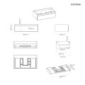 Oltens Vernal szafka 80 cm podumywalkowa wisząca szary mat 60010700