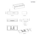 Oltens Vernal szafka 100 cm podumywalkowa wisząca biały połysk 60011000