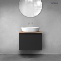 Oltens Vernal szafka 60 cm podumywalkowa wisząca czarny mat 60013300