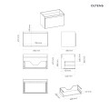 Oltens Vernal szafka 80 cm podumywalkowa wisząca biały połysk 60014000