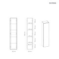 Oltens Vernal szafka 160 cm boczna wisząca biały połysk 61000000