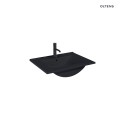 Oltens Vernal umywalka 61x46 cm meblowa prostokątna czarny mat 41205300
