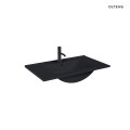 Oltens Vernal umywalka 81x46 cm meblowa prostokątna czarny mat 41206300